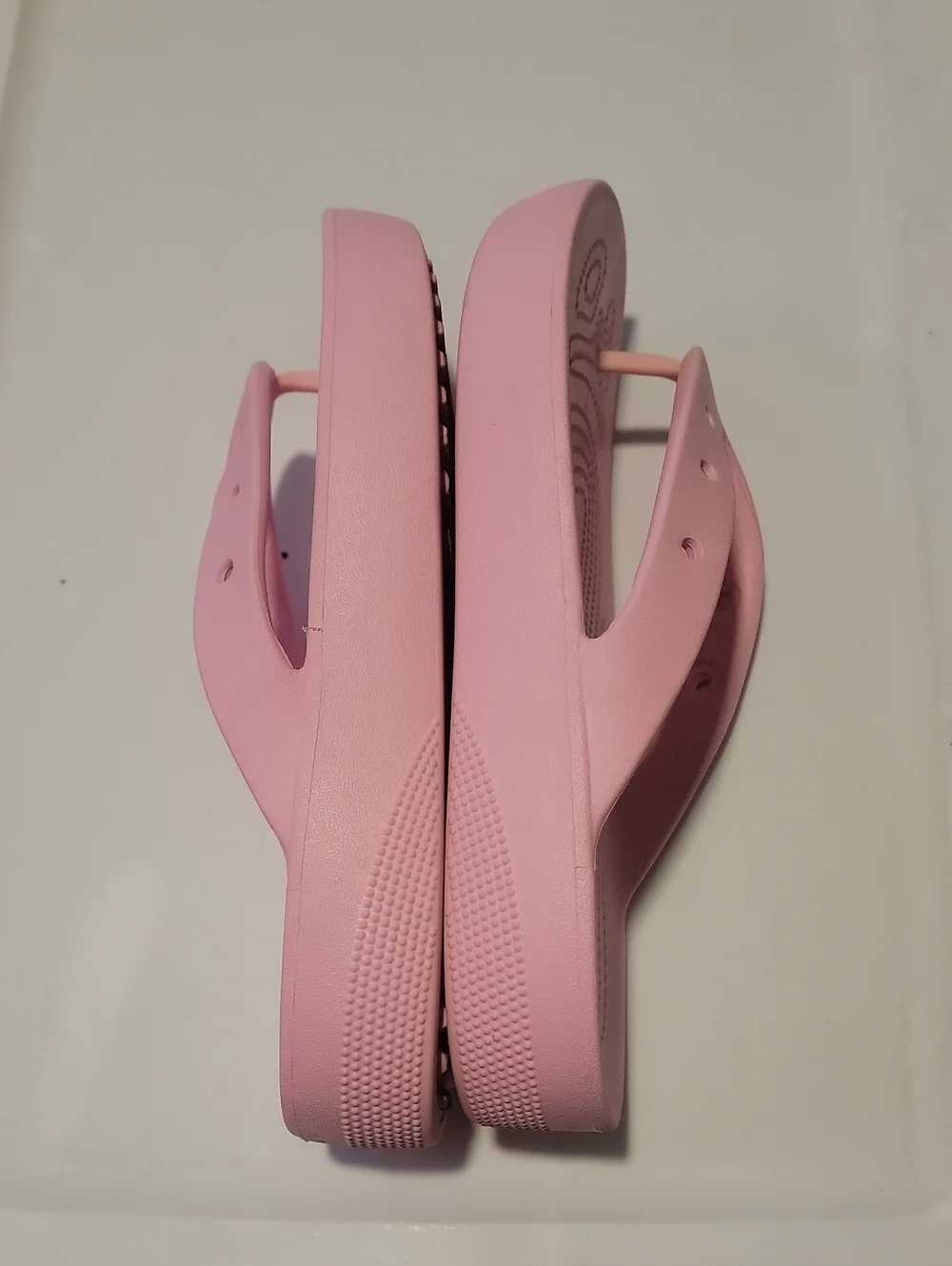 Crocs Classic Platform Flip Flop(207714) - Flamingo Pink, Size W9